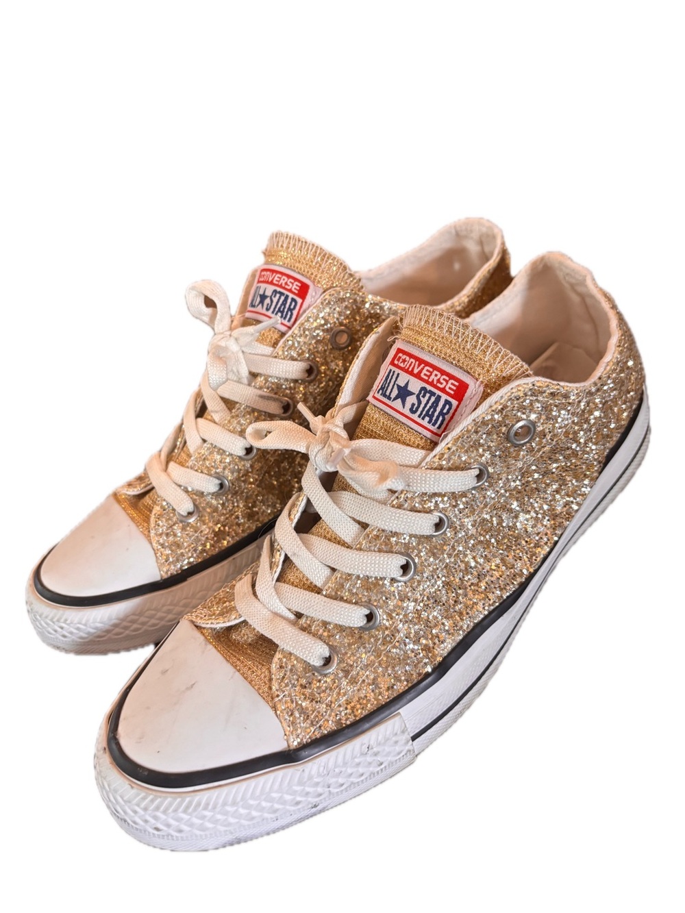 Converse All Star Chuck Taylor Women's Gold Glitter Low-Top Sneakers- NWOT